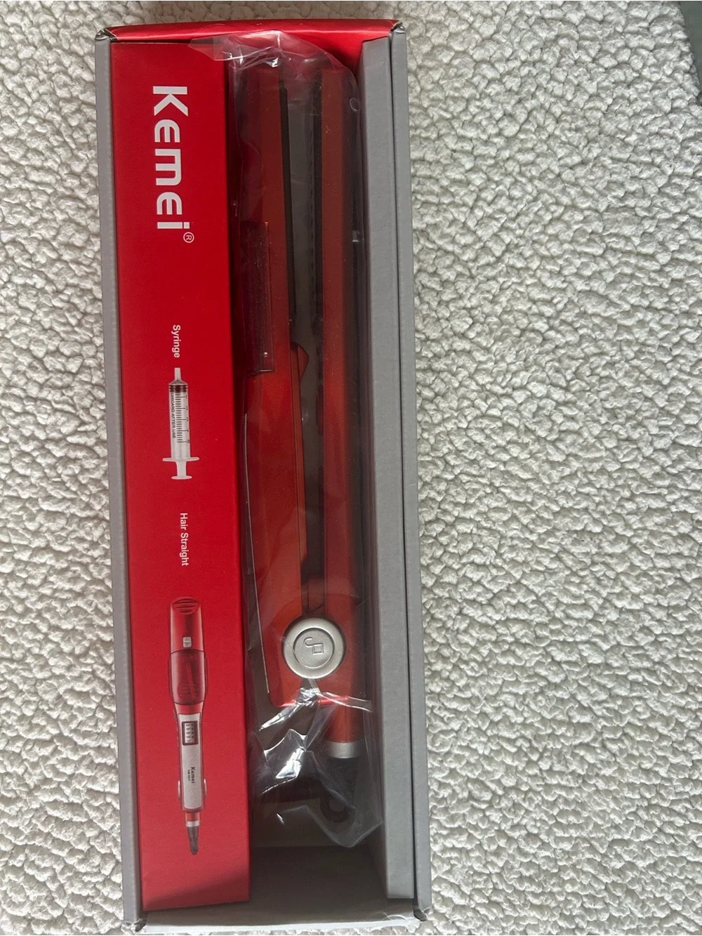 Kemei Red Professional Hair Straightener Flat Iron